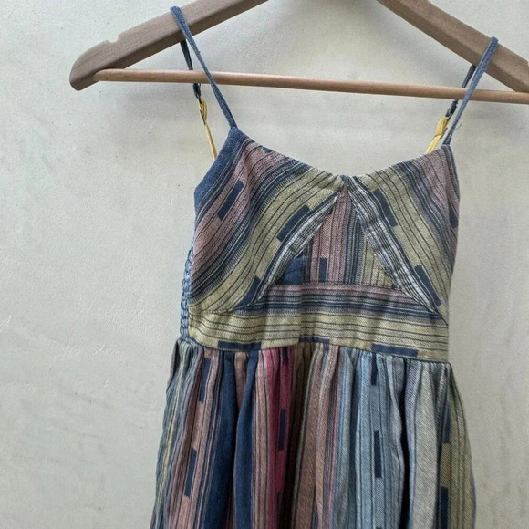 Roxy || Little Girl's Dress Pastel Ikat Style Surf Sun Coastal Sz Small - Picture 3 of 12